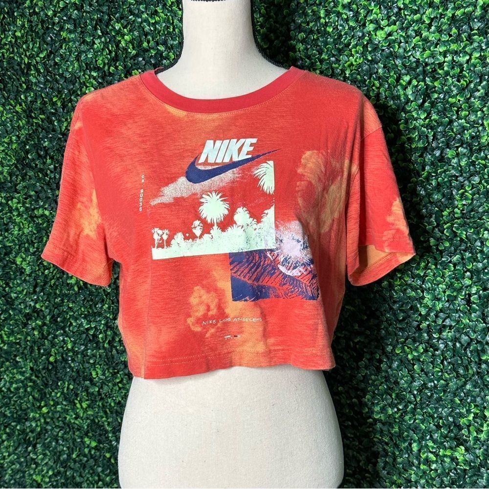Nike Cropped Los Angeles Orange Sky Top Sz Small